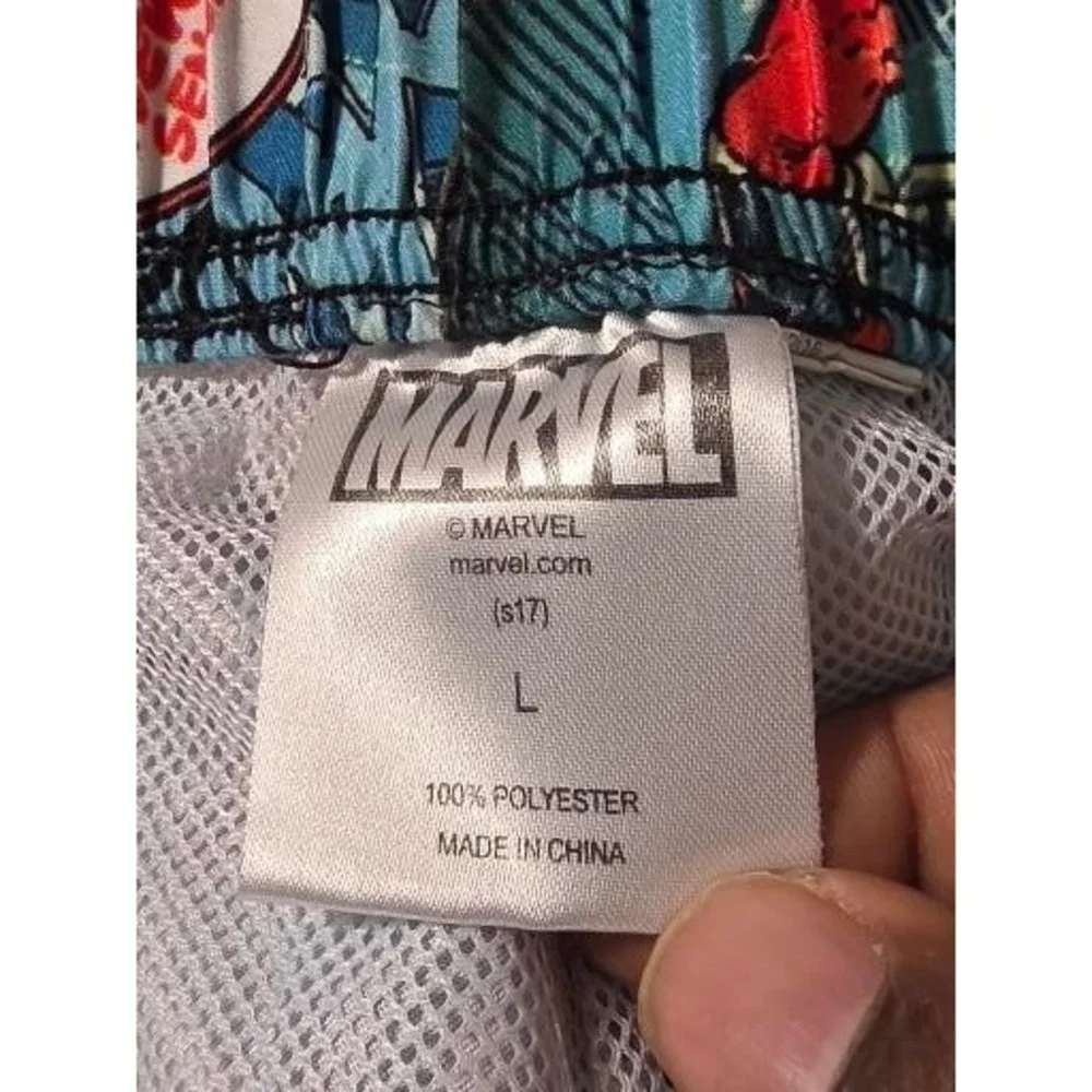 Marvel Comics Mens Board Shorts Comic Book Print Swim Trunks Large Casual Summer